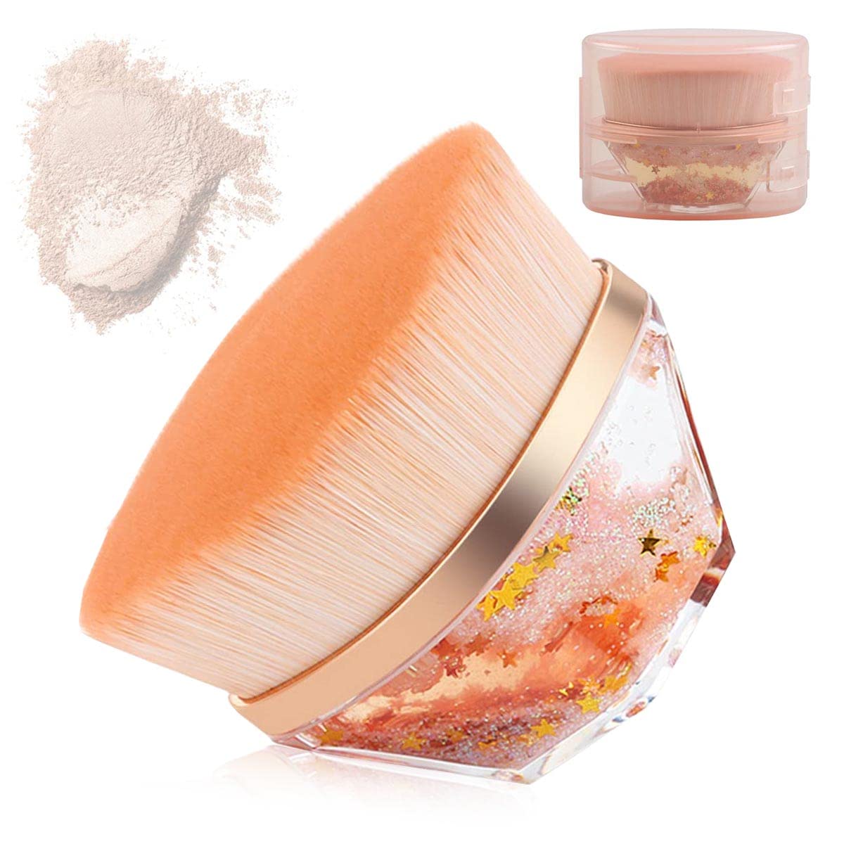 MAYCREATE Foundation Brush Flat Top Liquid Powder Makeup Brush Kabuki Face Blush Brush for Liquid & Cream, Flawless Blending Make Up Brush with Case MAYCREATE Foundation Brush Flat Top Liquid Powder Makeup Brush Kabuki Face Blush Brush for Liquid & Cream, Flawless Blending Make Up Brush with Case